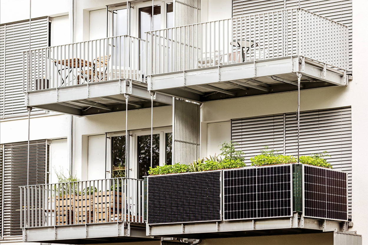 Balkon­kraftwerk bei Manuel Silchinger Energie & Gebäudetechnik in Lobbach